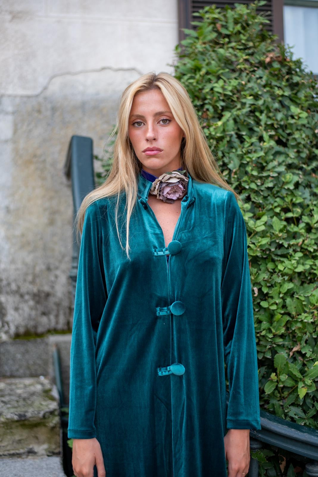 Green Lady Ostrich Coat
