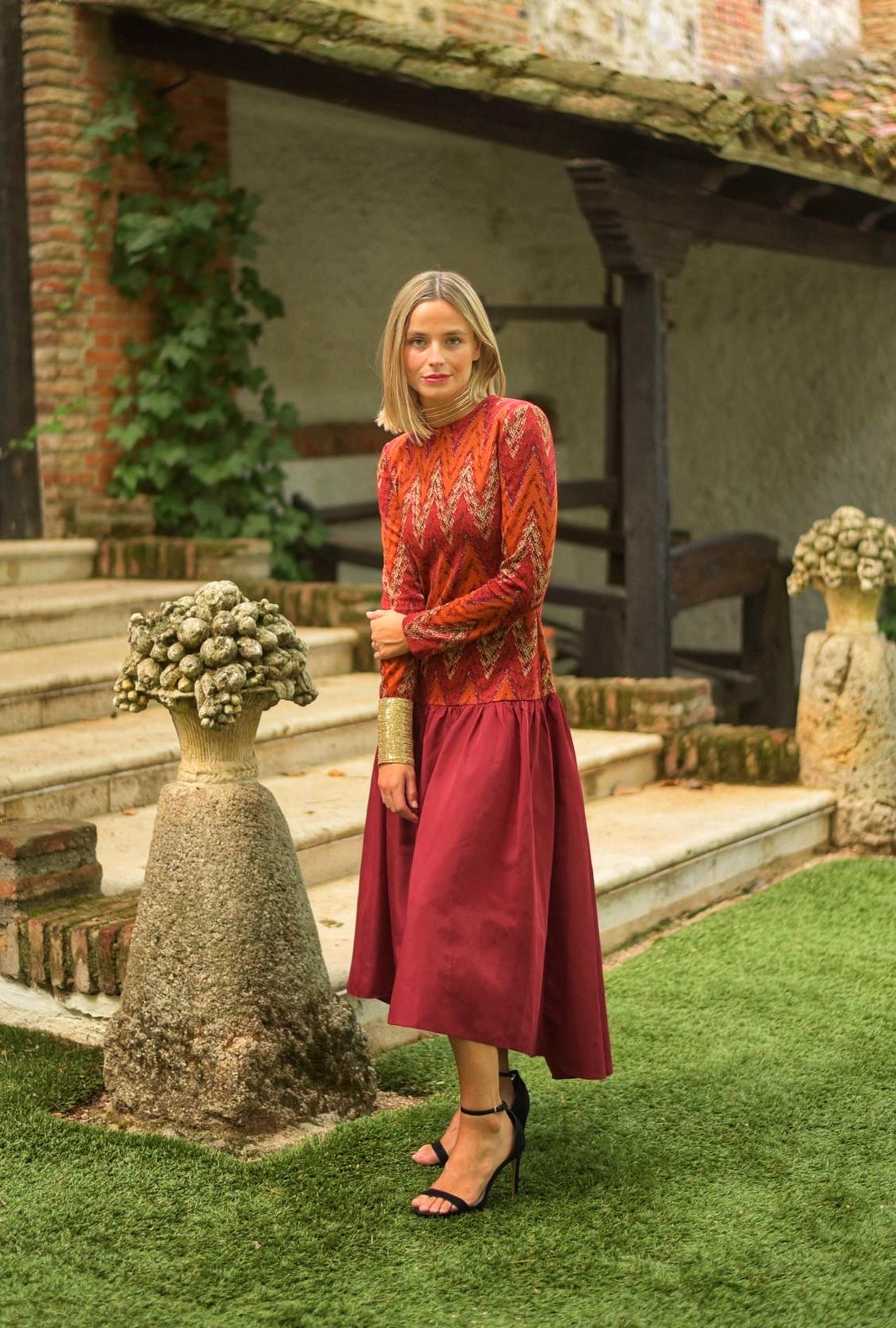 Lady Partridge zigzag dress