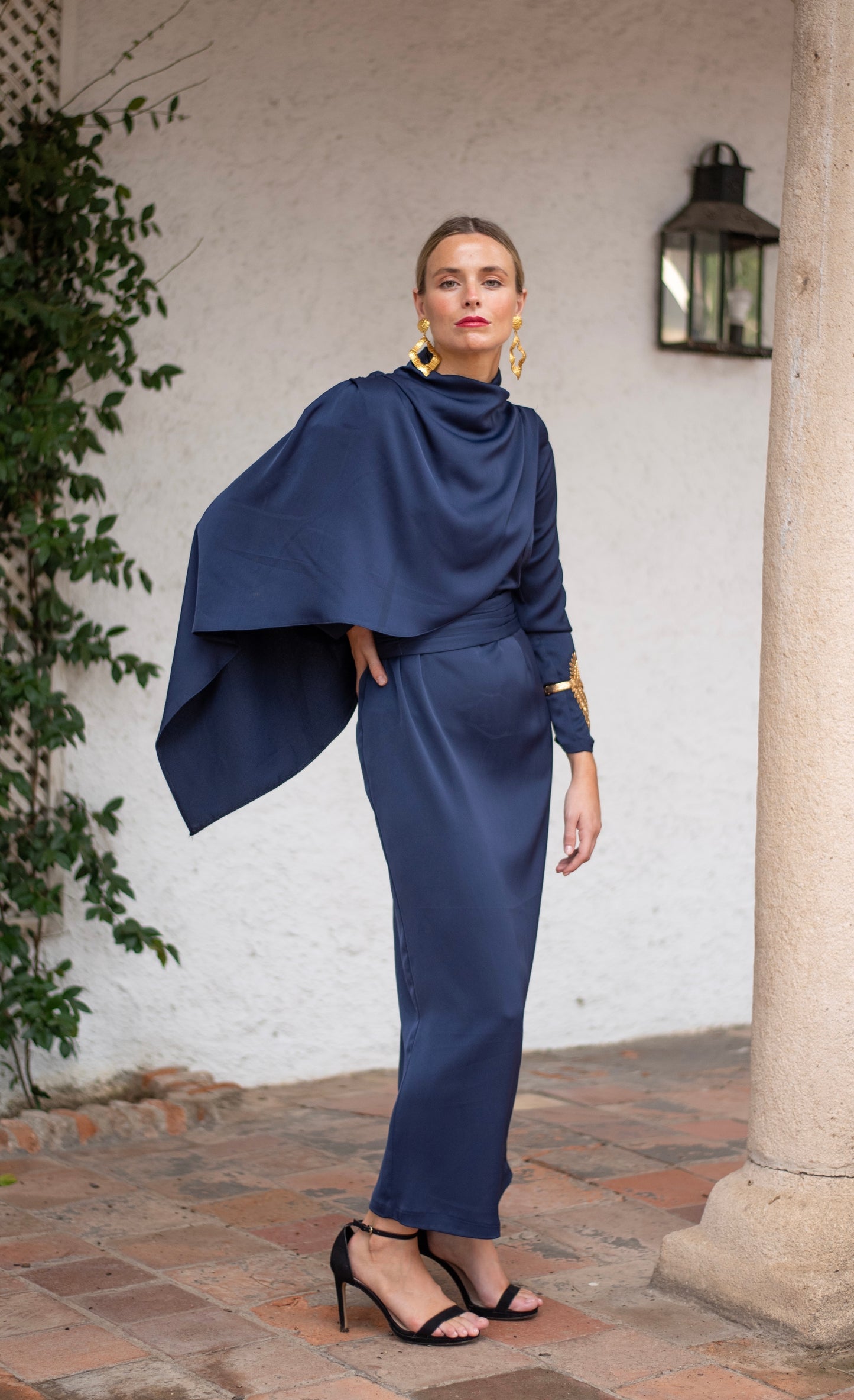 Navy Peacock Lady Dress