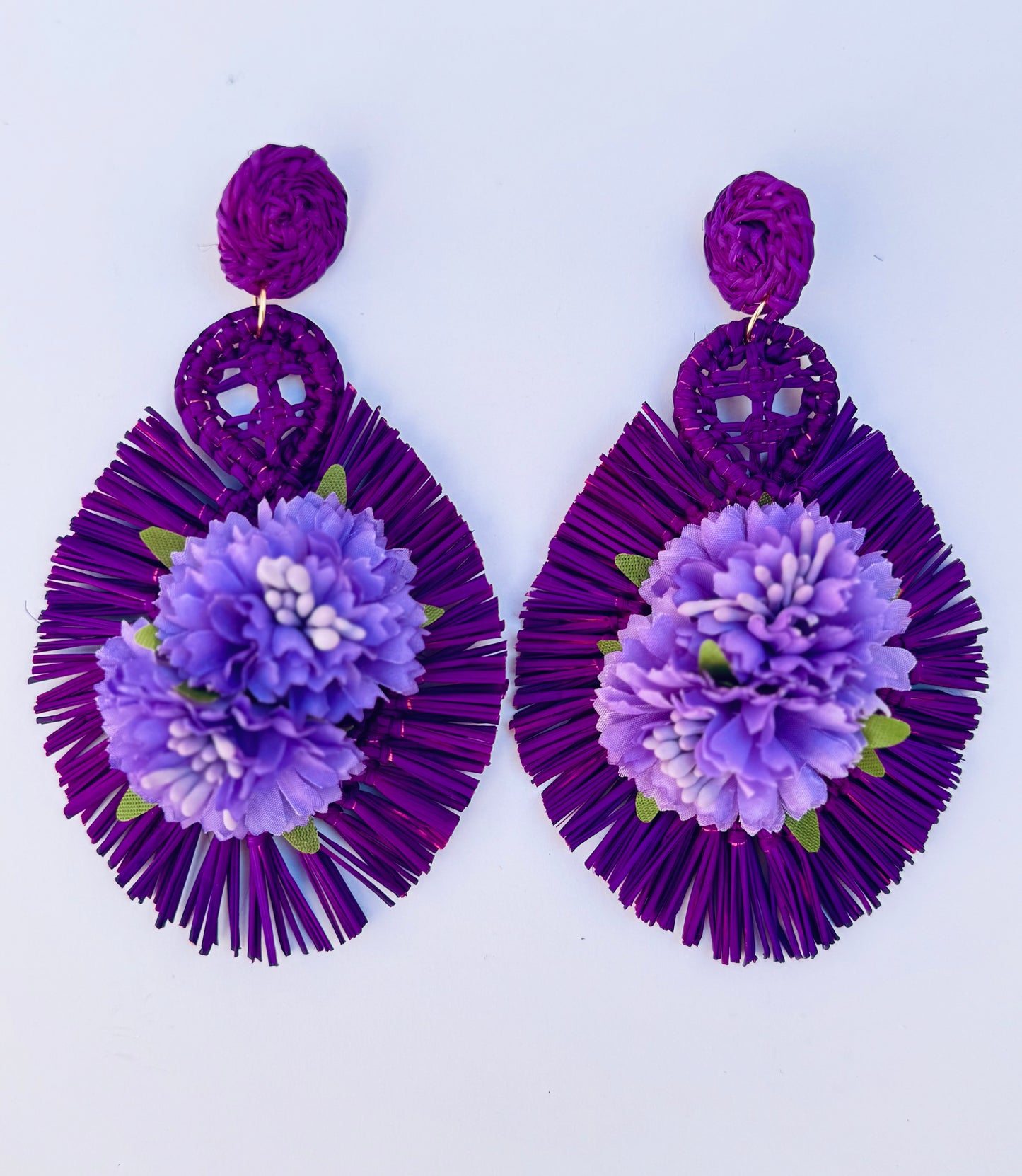 Pendientes Yacarta morado