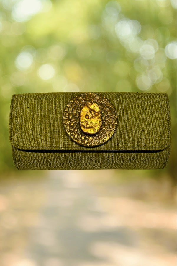 Cartera piedra verde oliva