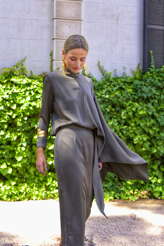 Conjunto Olivo tostado