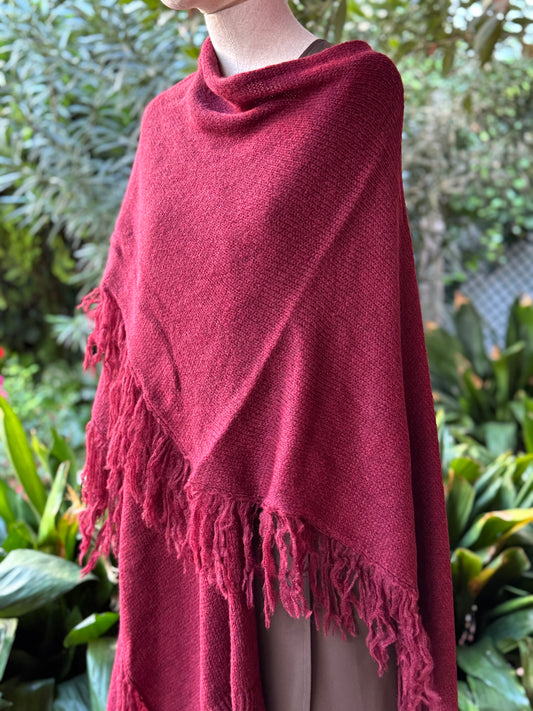 Poncho Burdeos