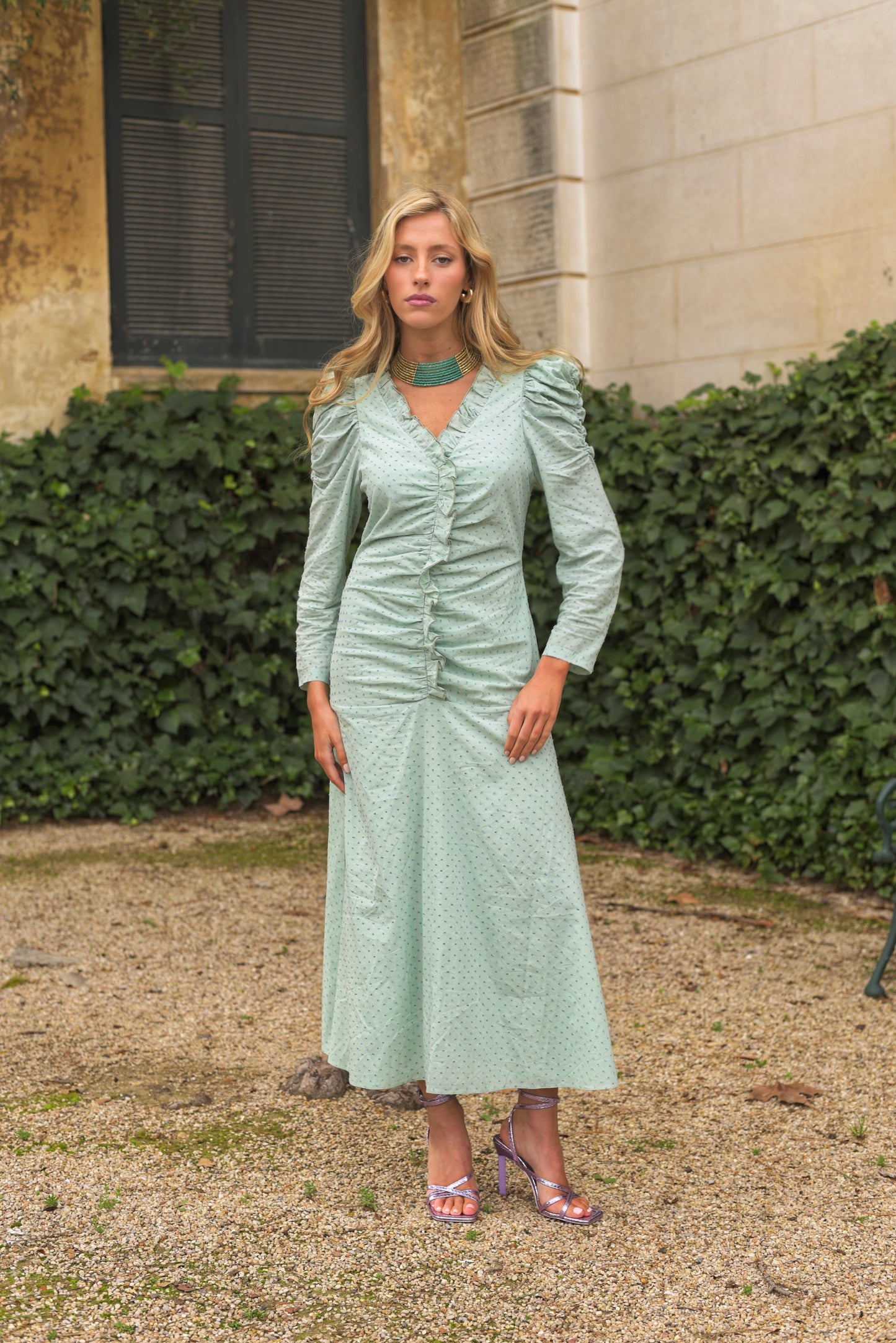 Lady Tinkerbell green dress