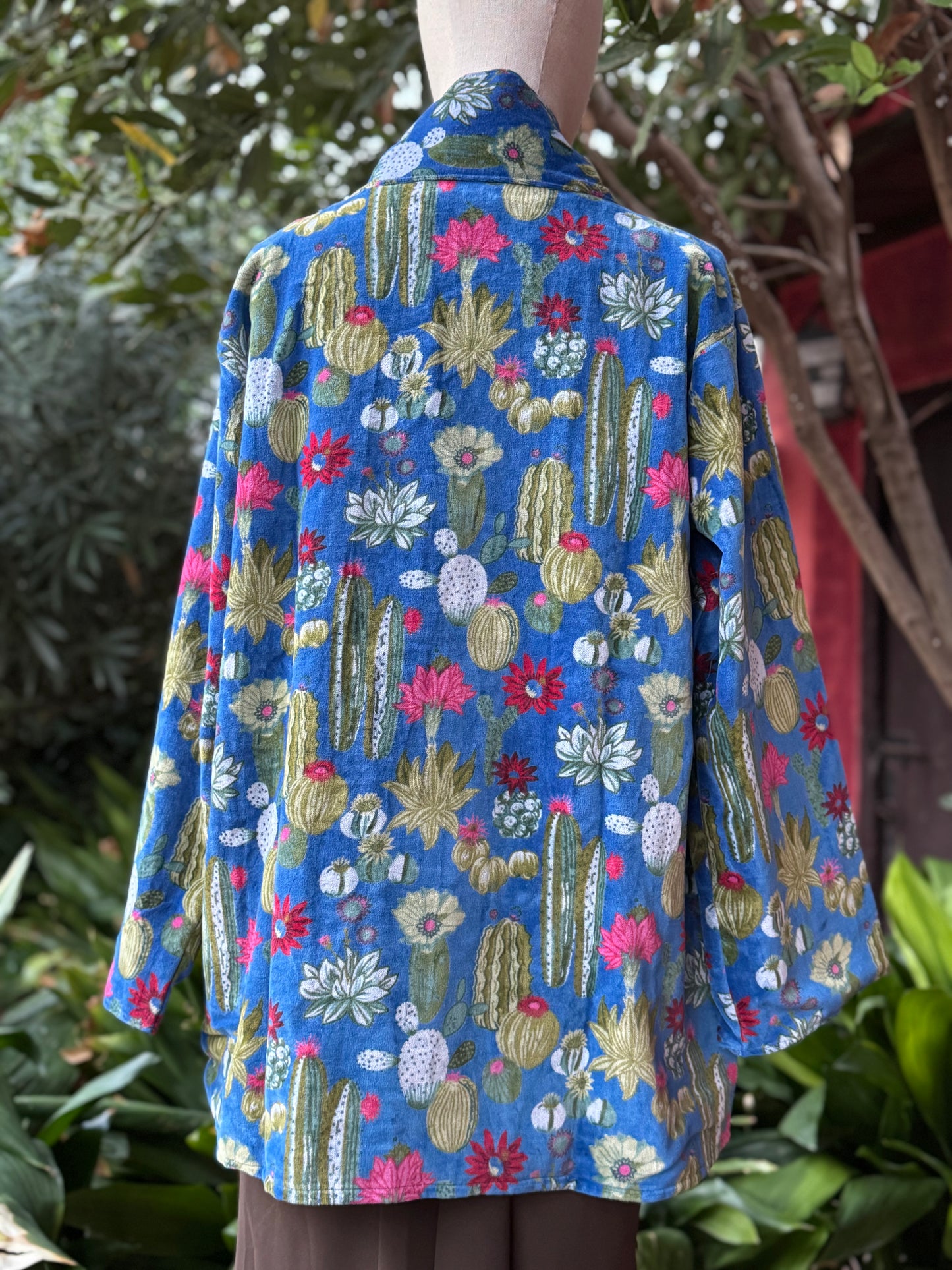 Chaqueta de terciopelo azul