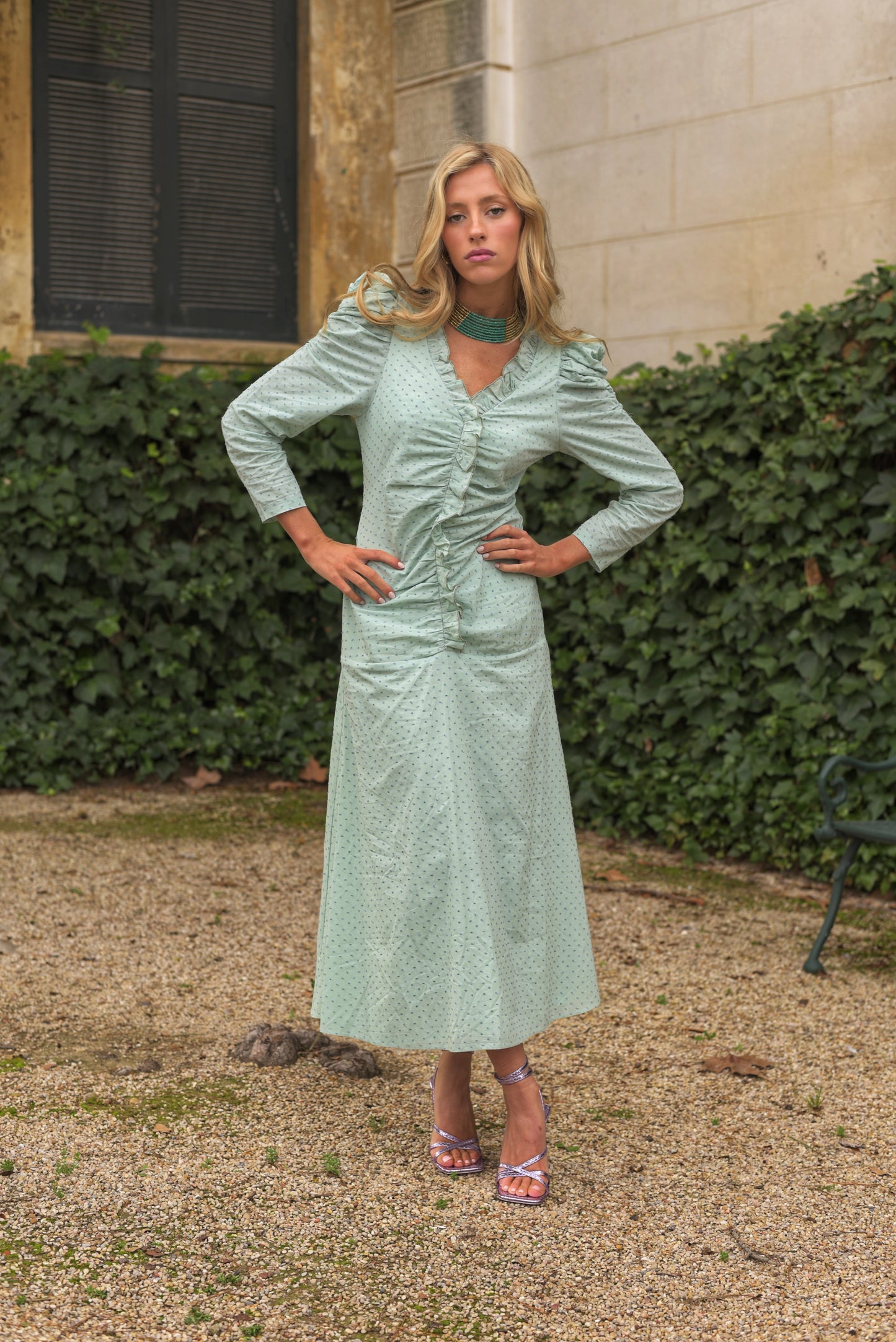 Lady Tinkerbell green dress
