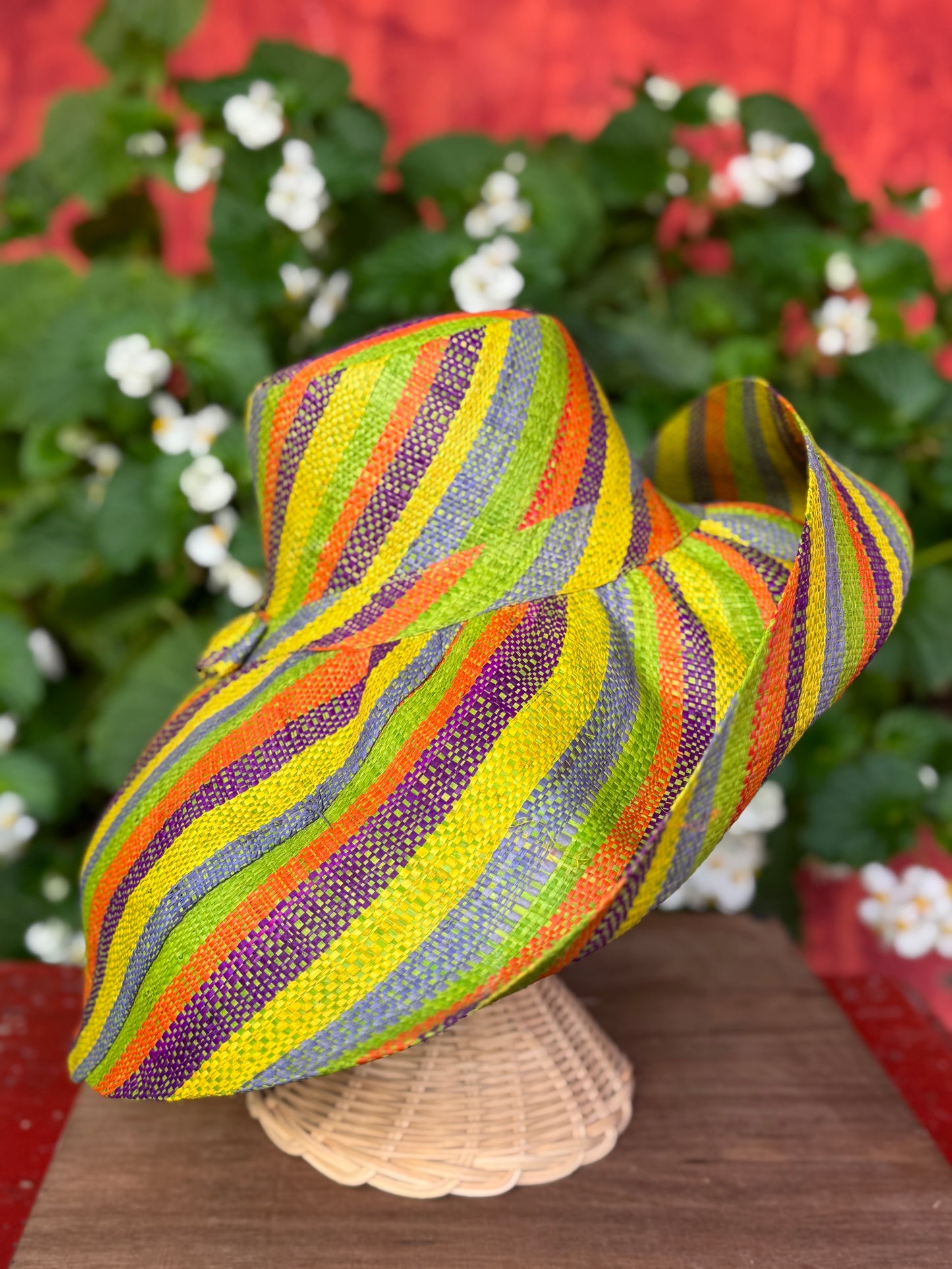 Pamela com riscas verde-limão