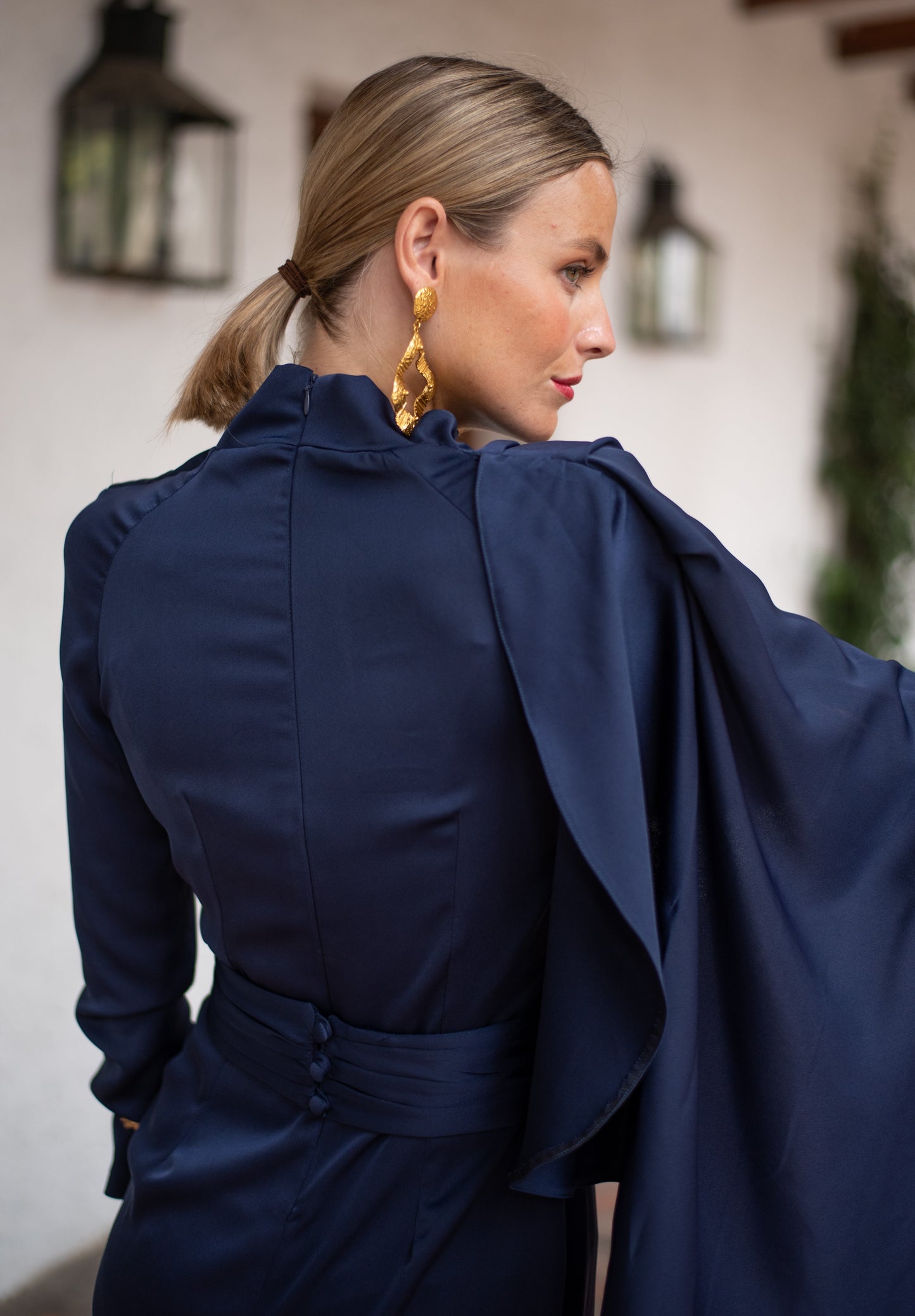 Vestido Lady Pavo real marino