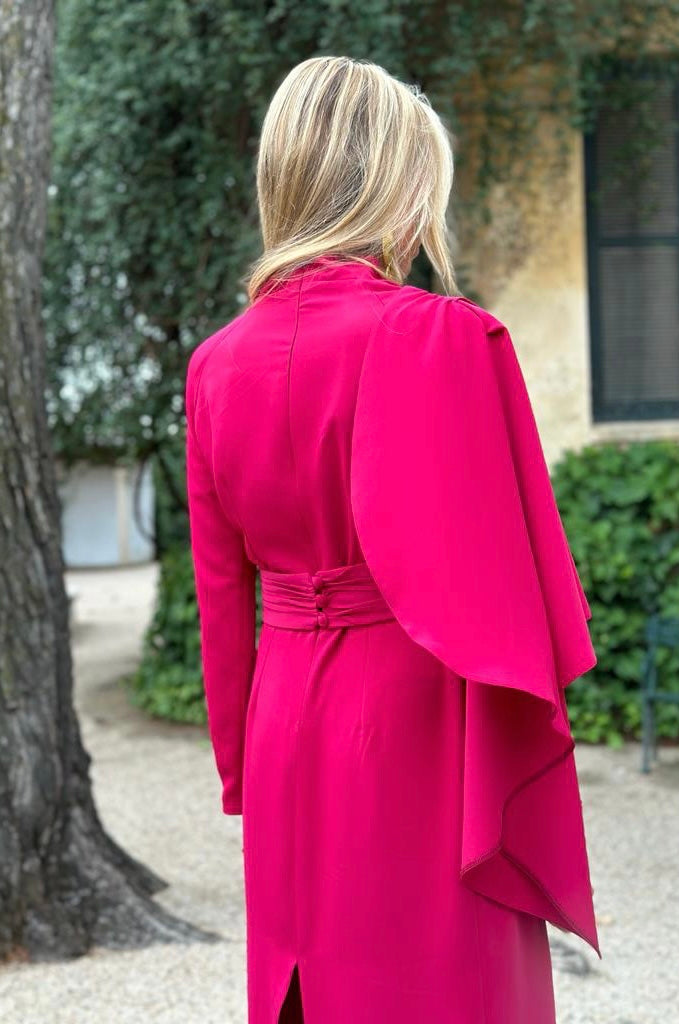 Vestido Lady Pavo real fresa