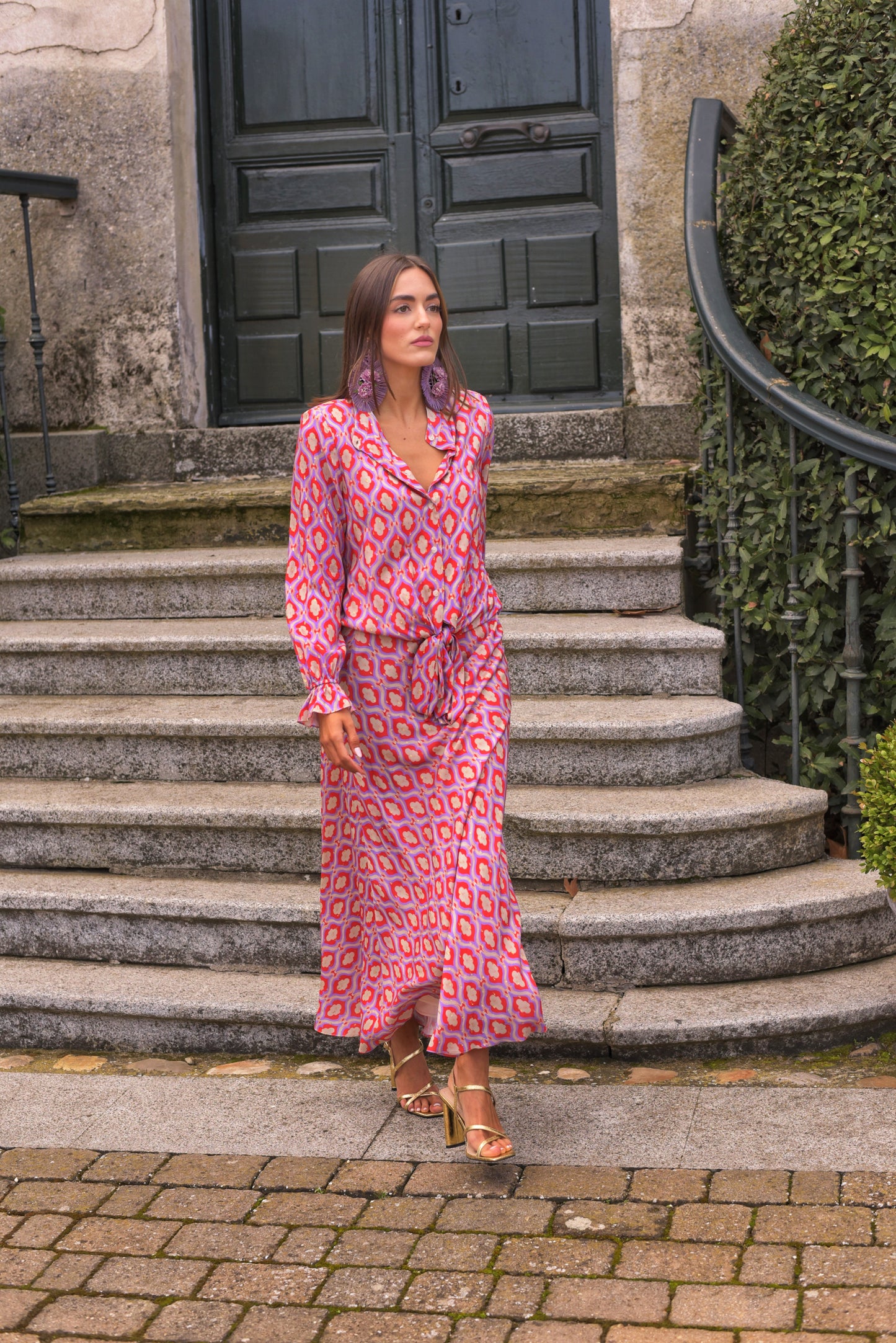 VESTIDO BODA MANNIT CHIMPANCE LILA 3