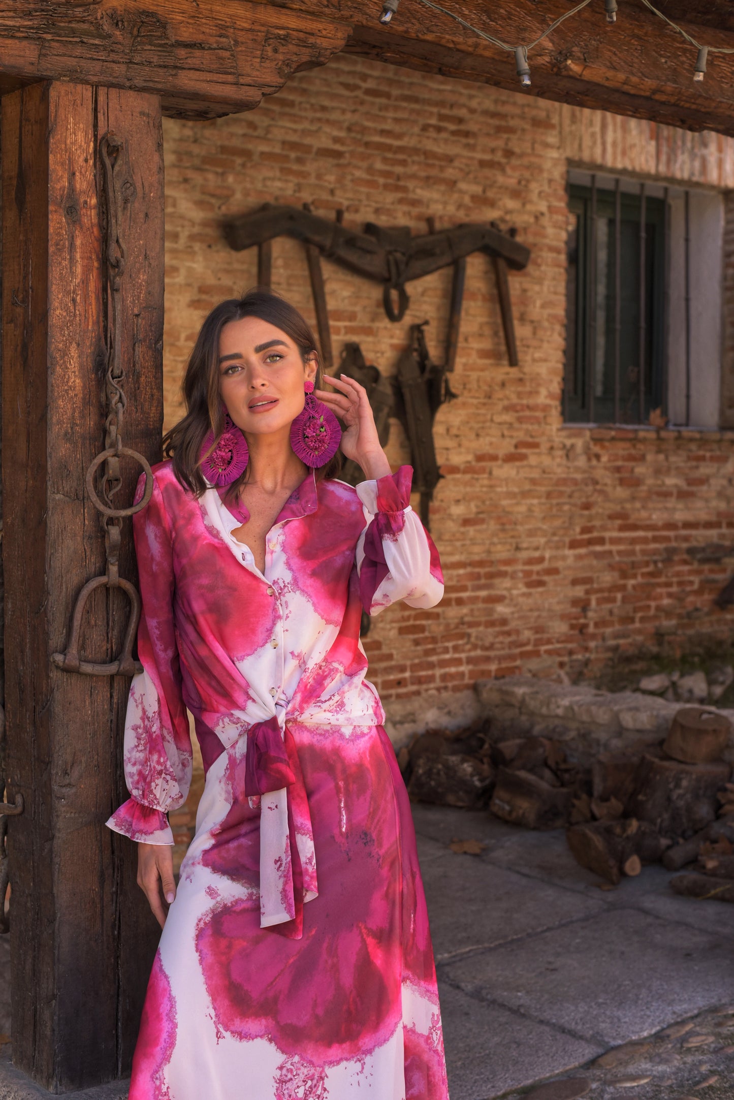 VESTIDO DE INVITADA MANNIT FLORES ROSAS 4