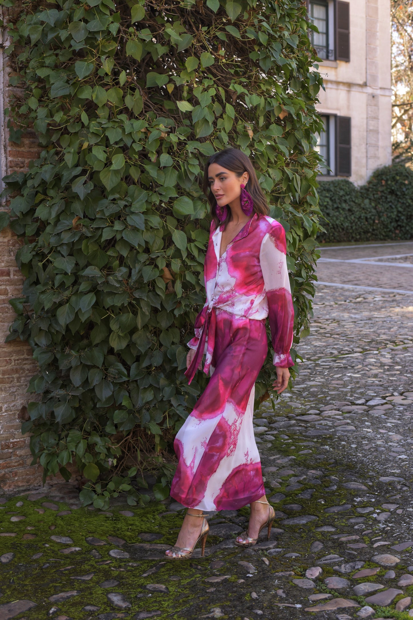 VESTIDO DE INVITADA MANNIT FLORES ROSAS 5