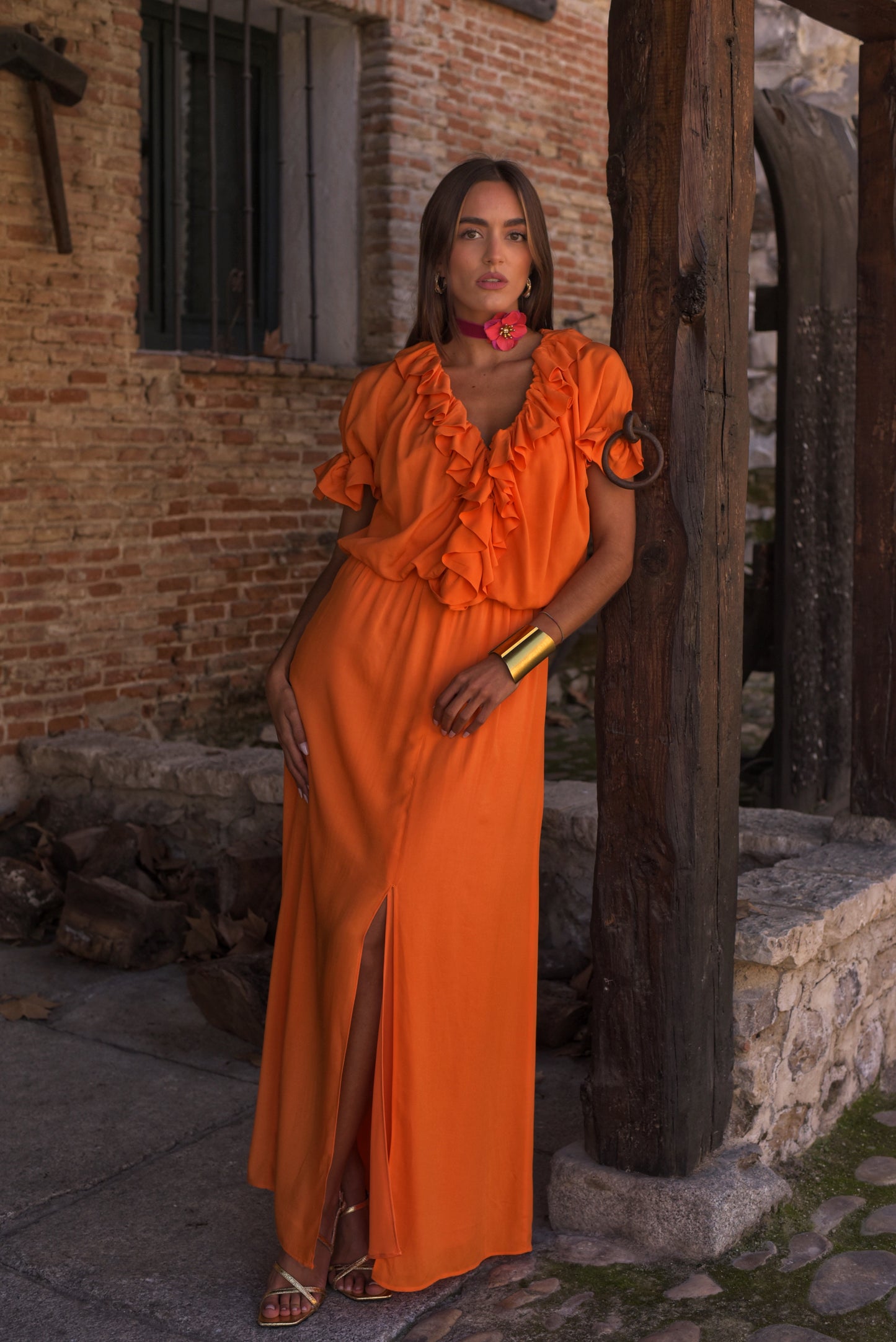 VESTIDO MANNIT ELEFANTE NARANJA 3