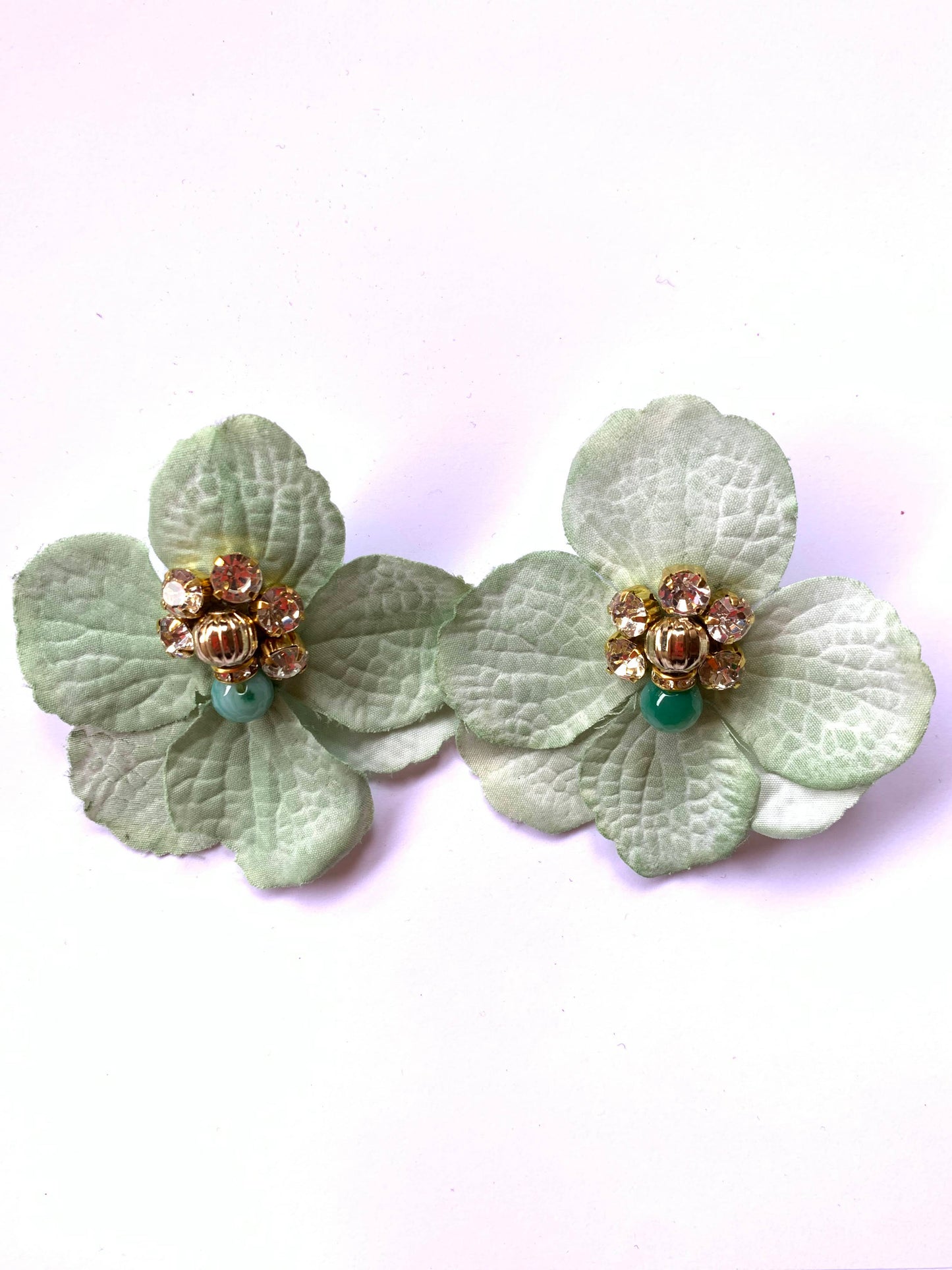 Green Flower Earring