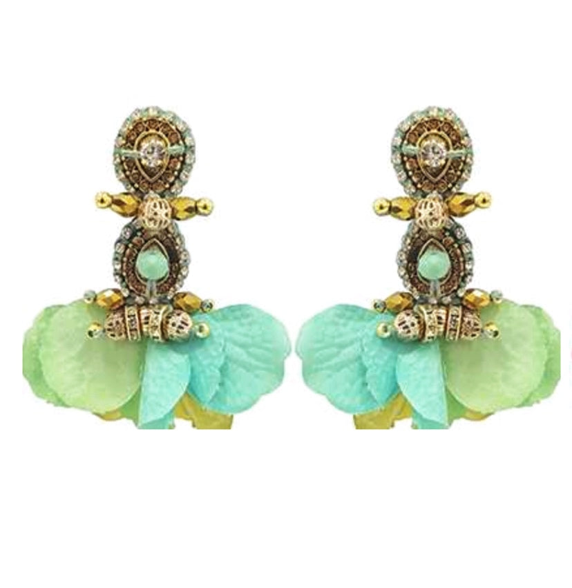 Green Masai earring