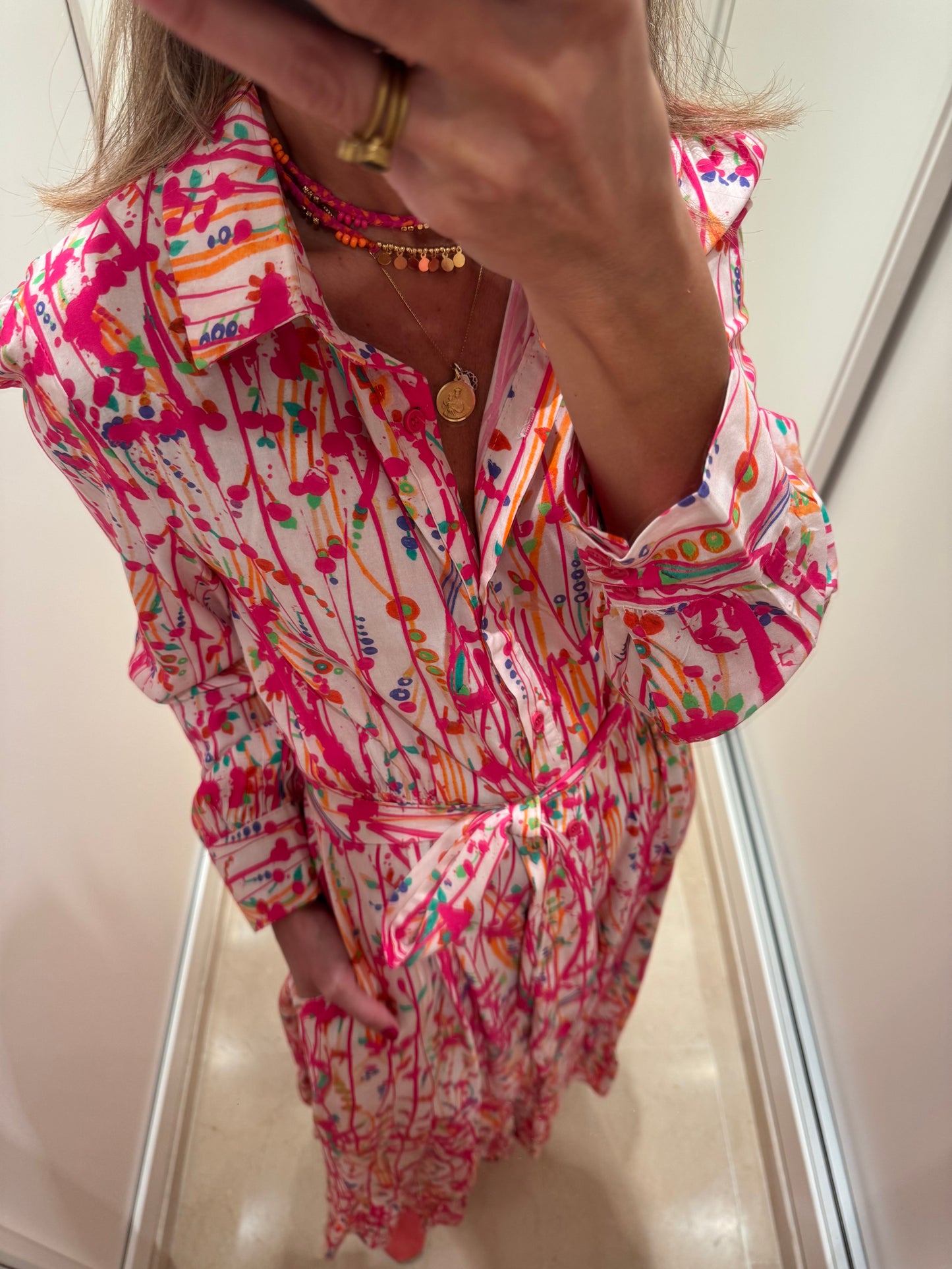 Camisero pinceladas fresa