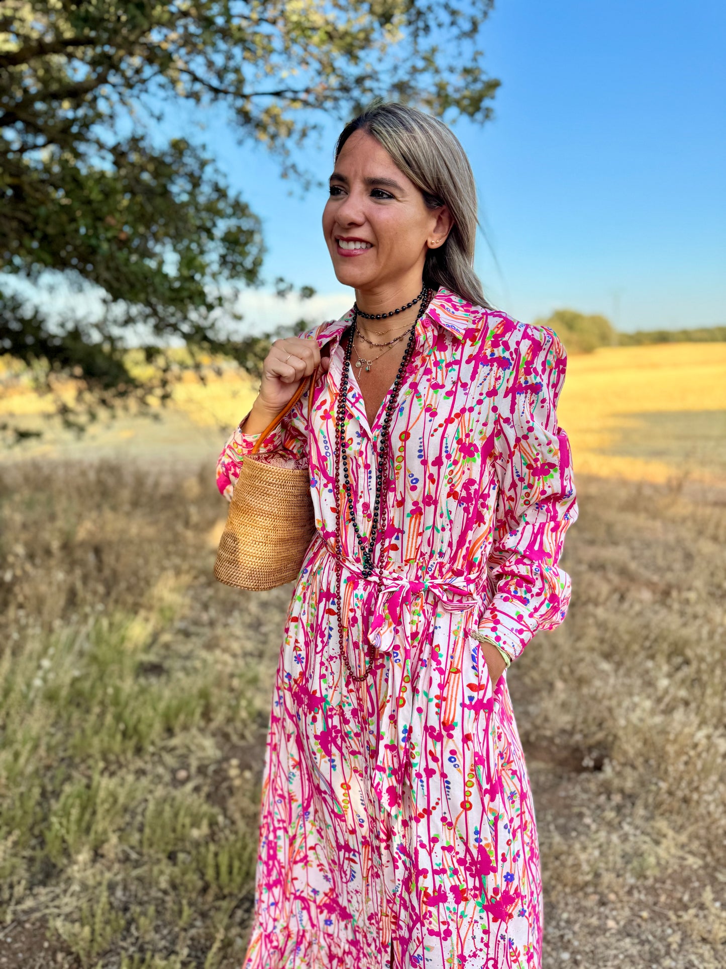 Camisero pinceladas fresa