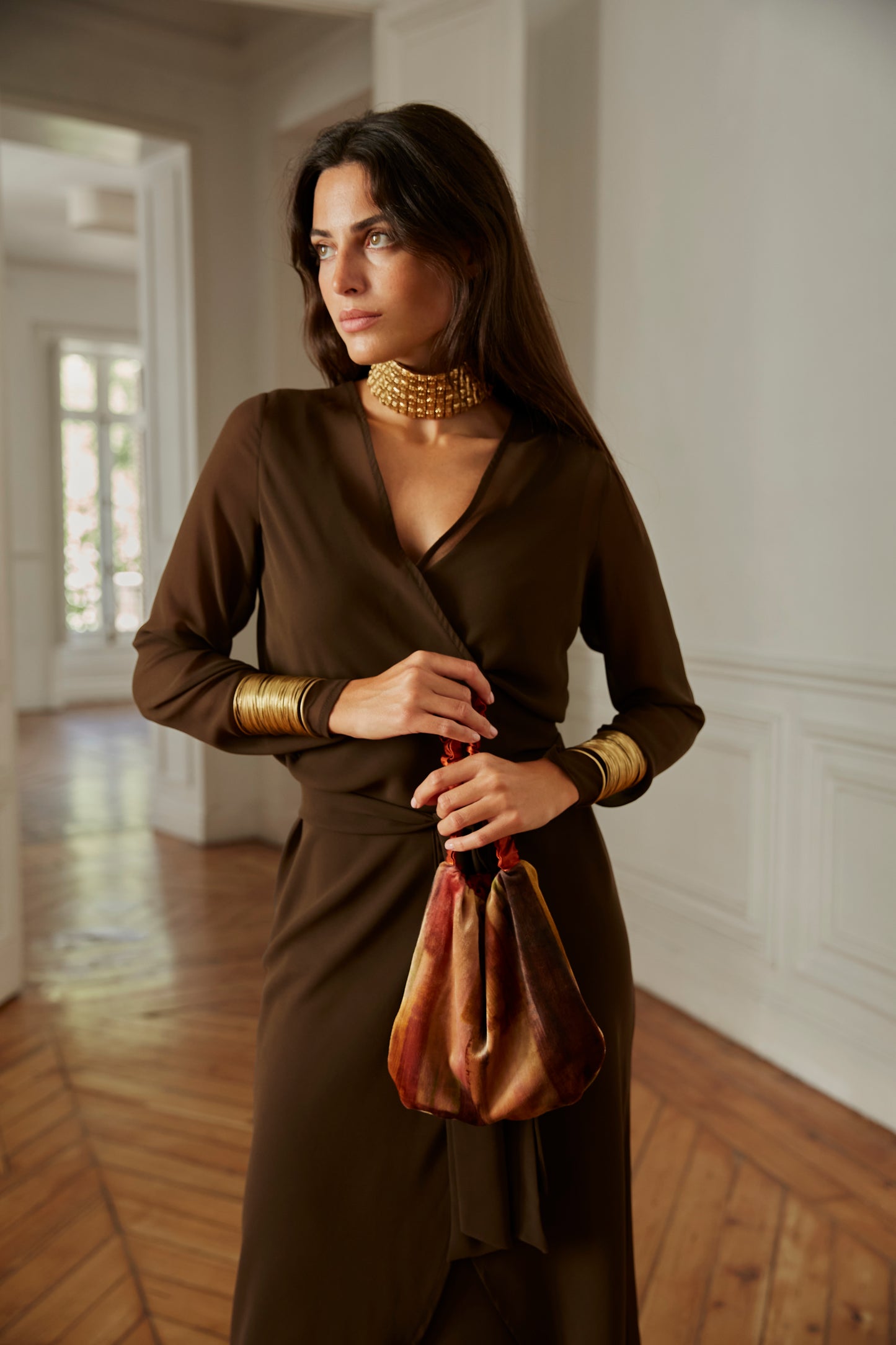 Sabina brown dress