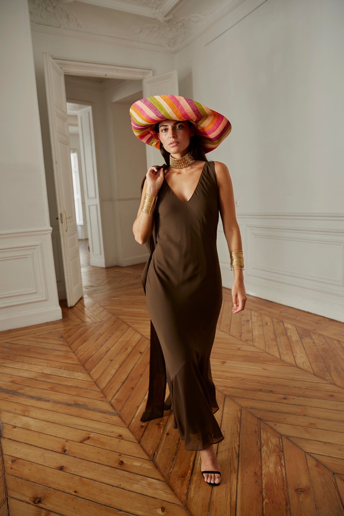 Sabina brown dress