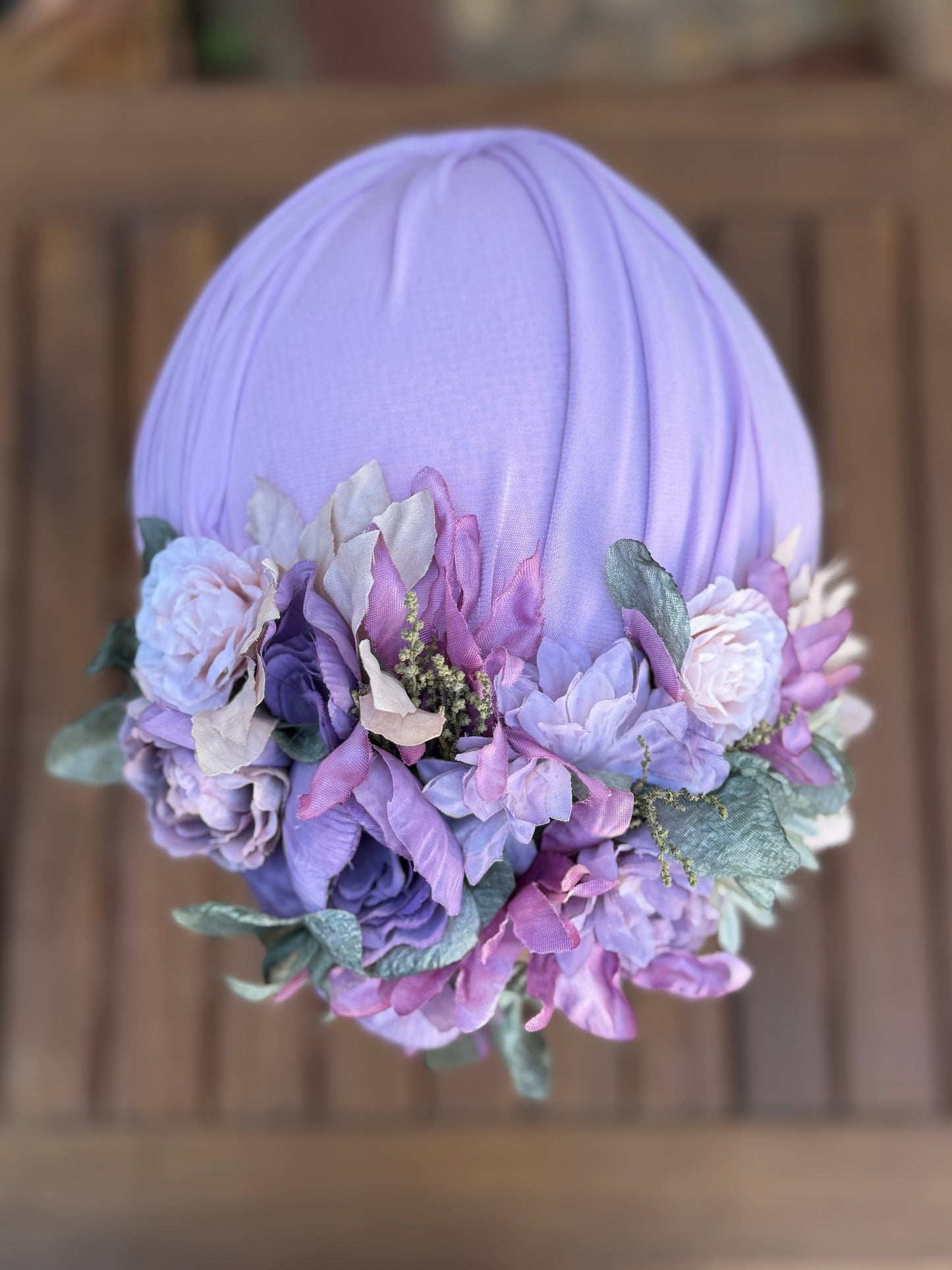 Tocado flores lila