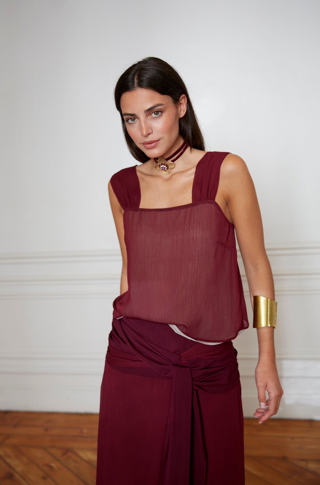 Conjunto Bonsái top berenjena