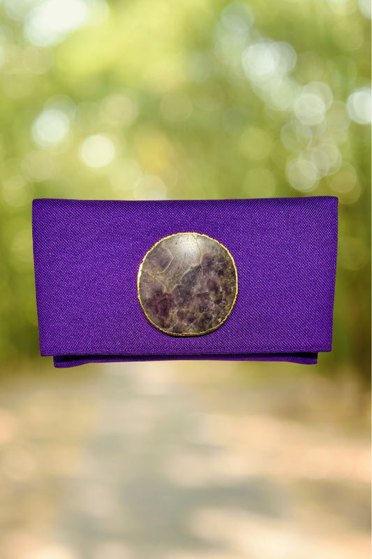 Cartera piedra morado