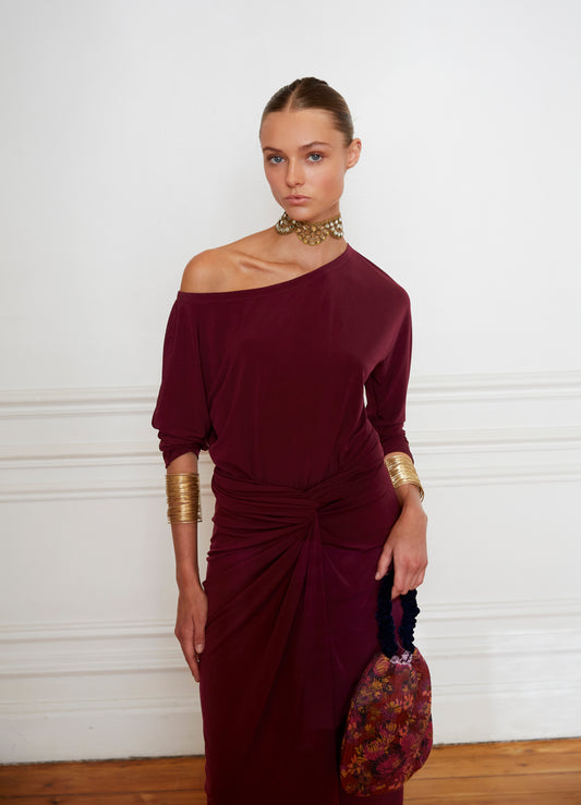 Eggplant Oak Dress
