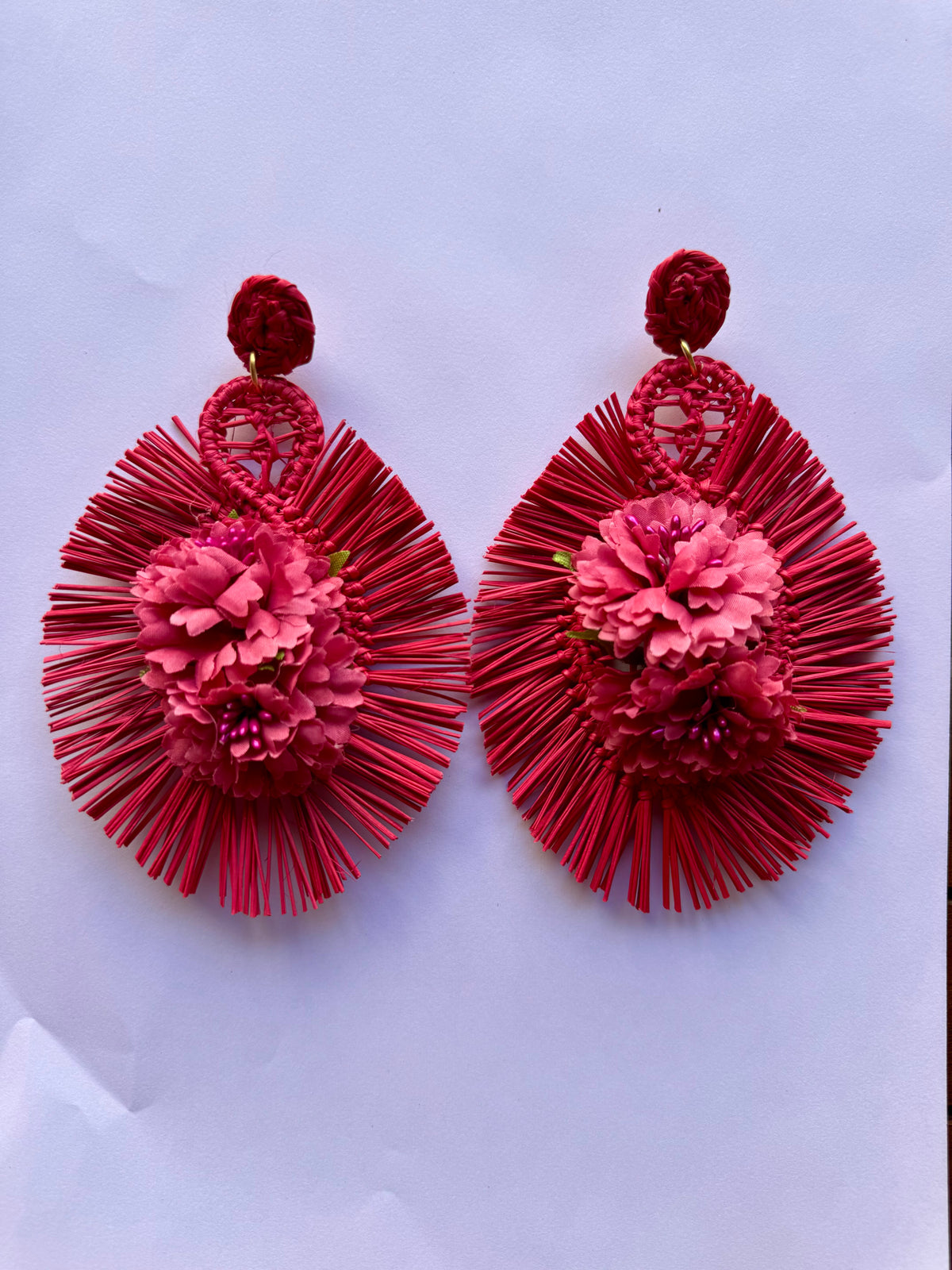 Pendientes Yacarta rosa viejo