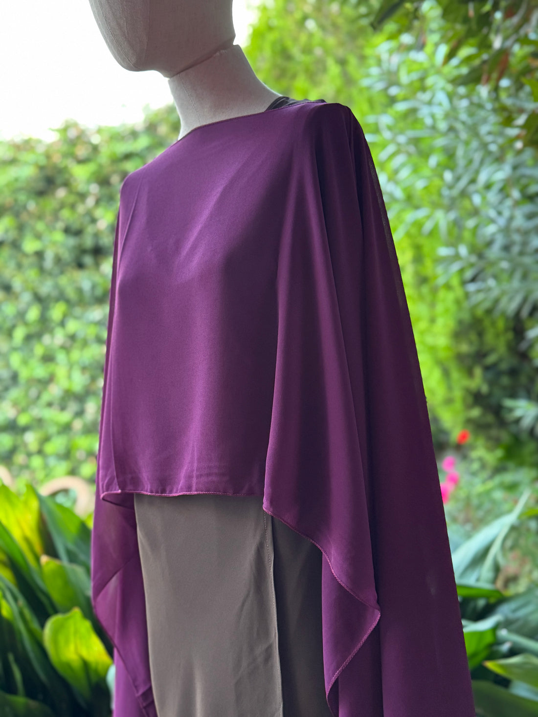 Aubergine gauze layer