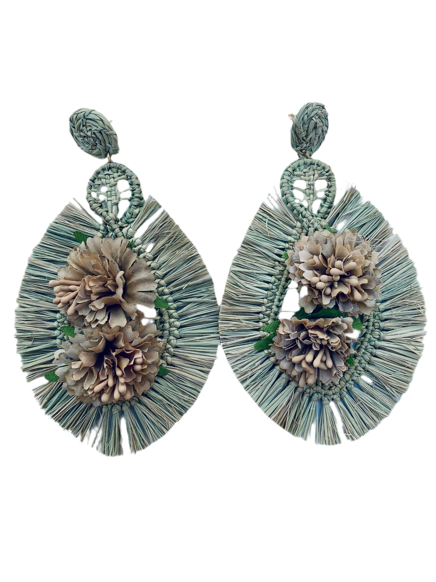 Pendientes Yacarta verde