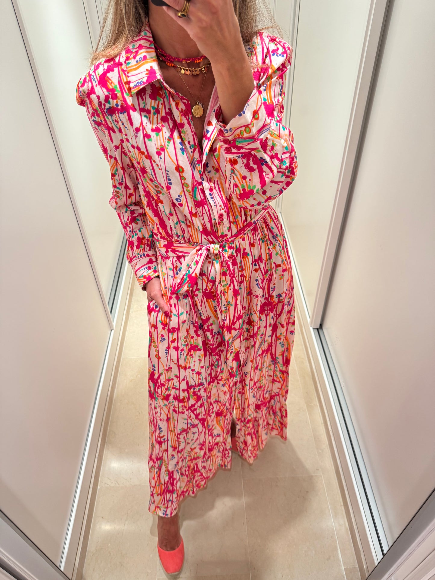 Camisero pinceladas fresa