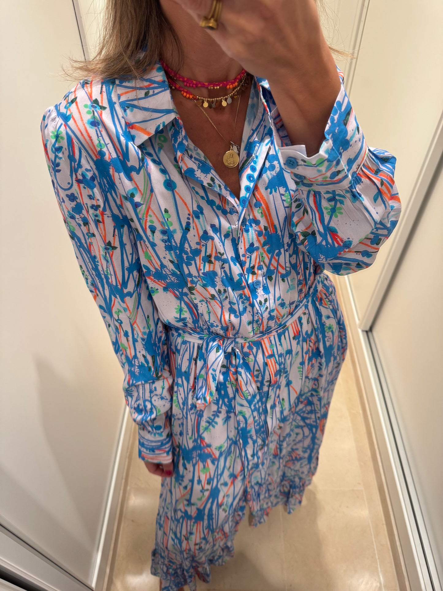 Camisero pinceladas azul