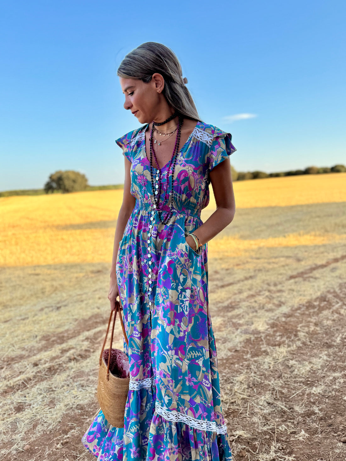 Vestido caramelos azul
