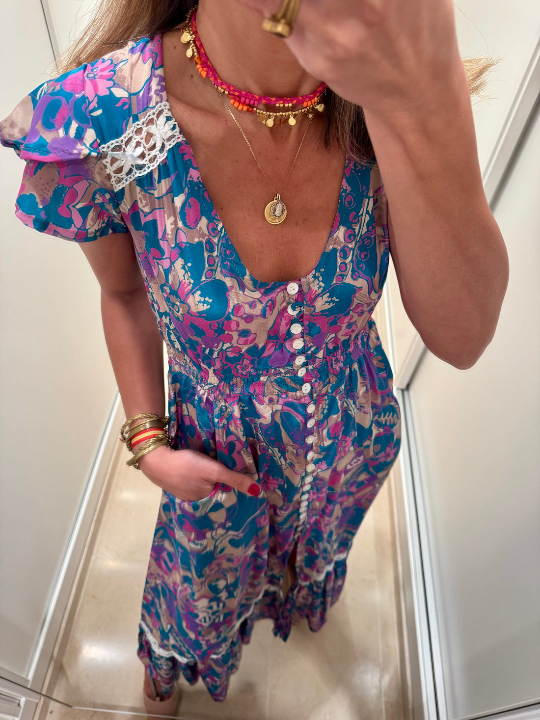 Vestido caramelos azul