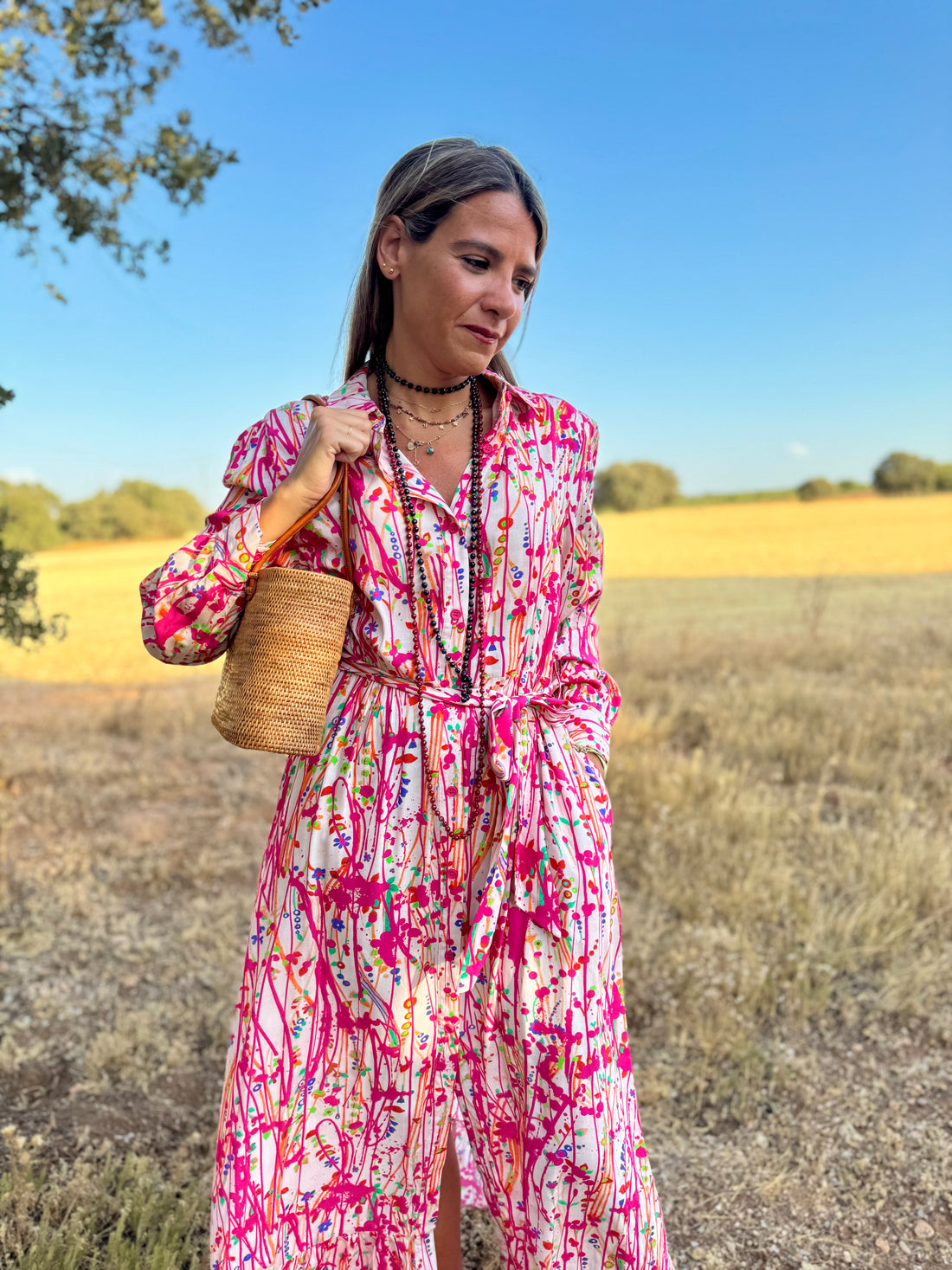 Camisero pinceladas fresa