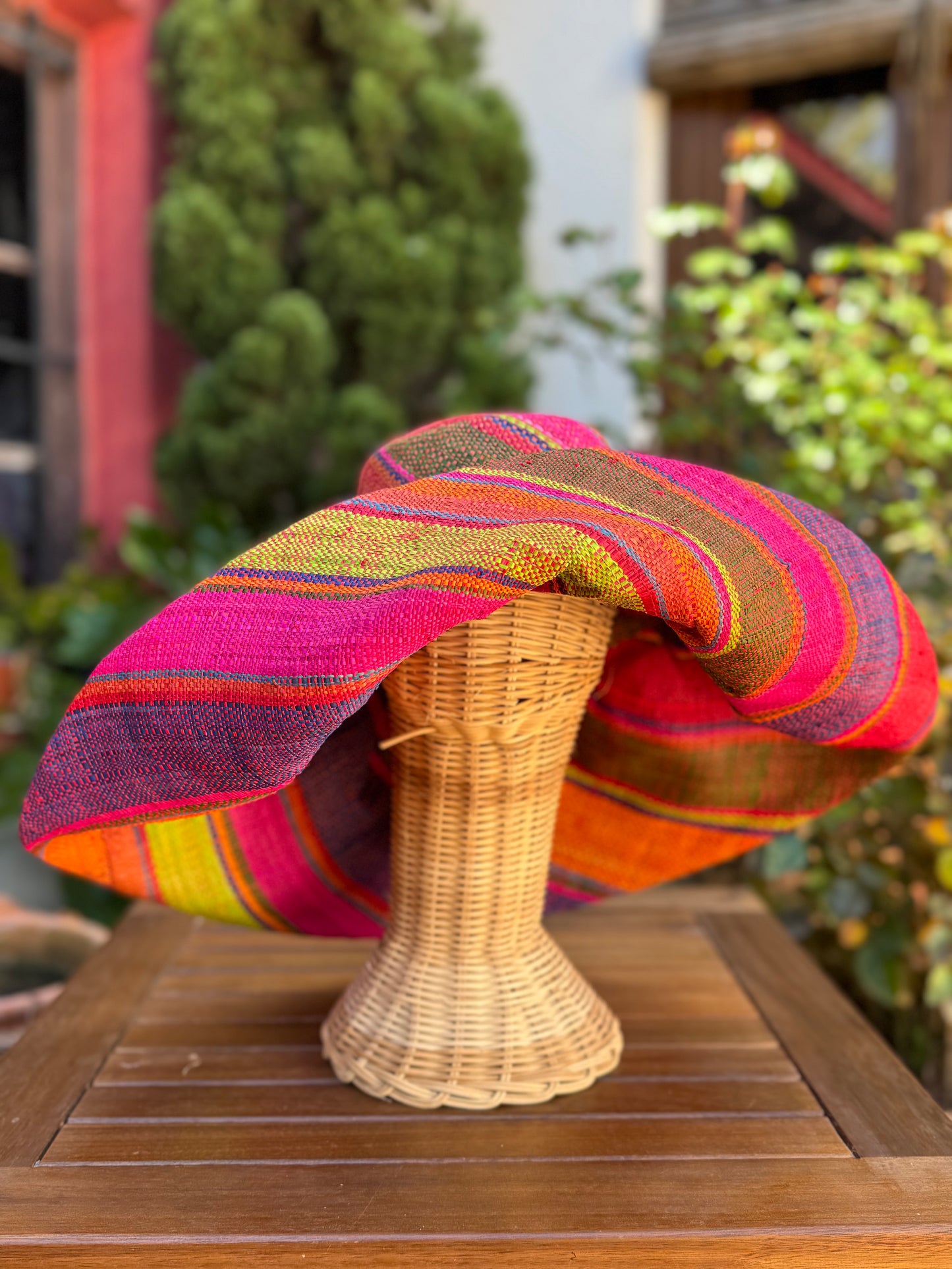 Pamela with green/lime stripes