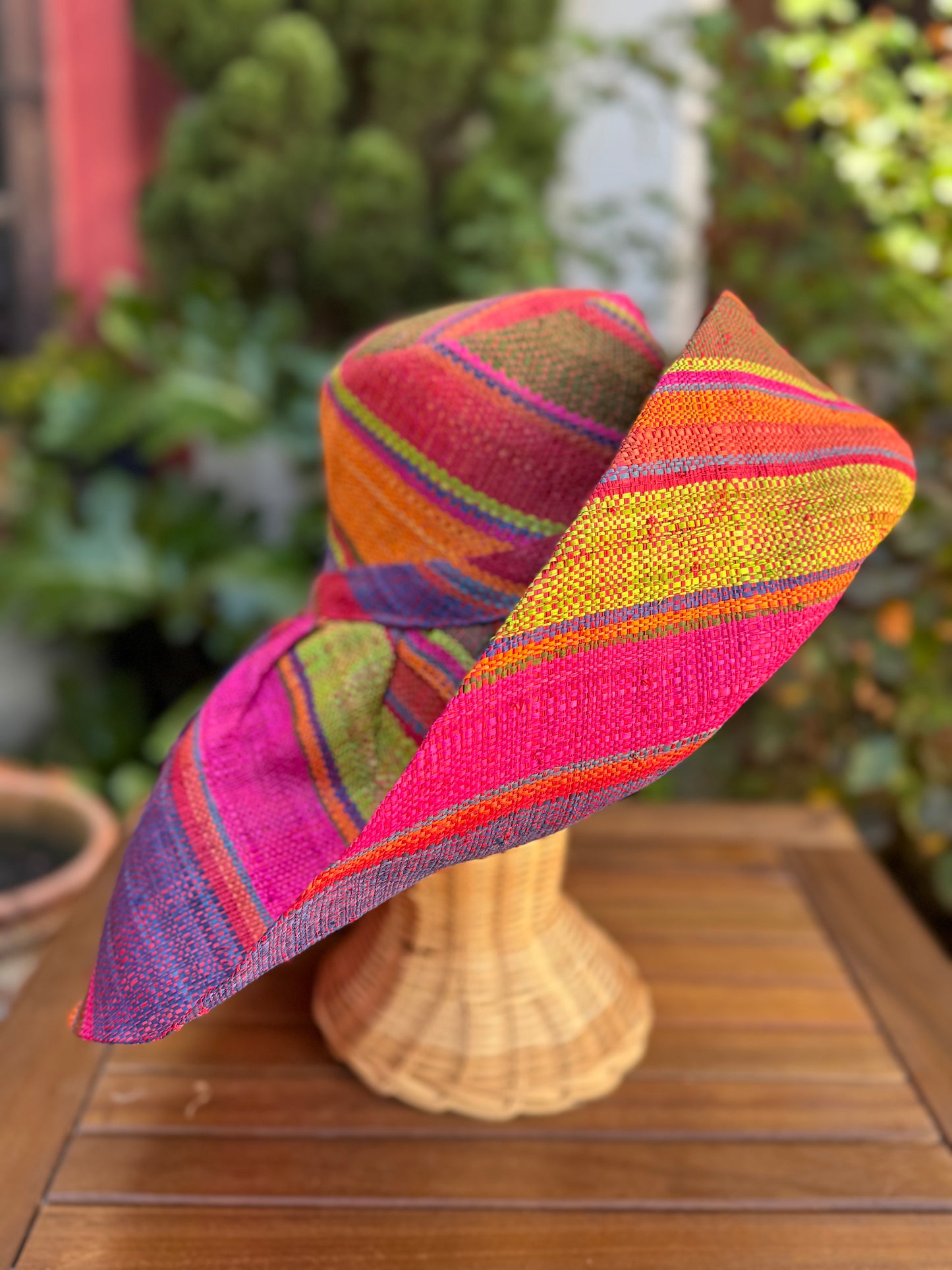 Pamela with green/lime stripes
