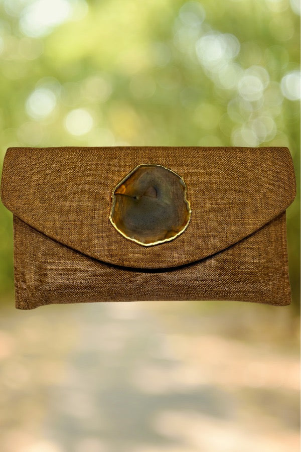 Cartera piedra marrón