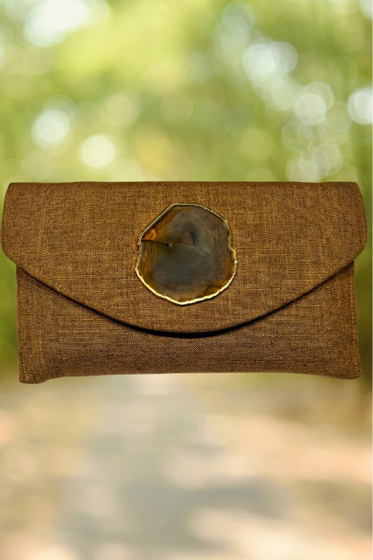 Cartera piedra marrón