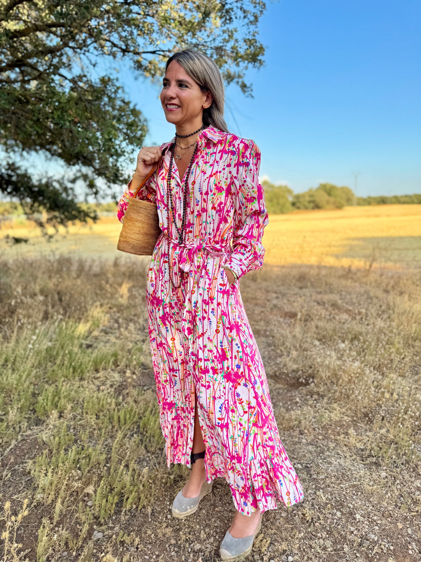 Camisero pinceladas fresa