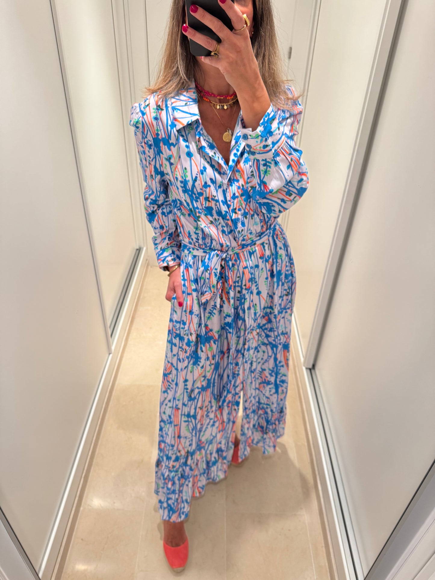 Camisero pinceladas azul