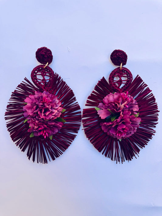 Pendientes Yacarta berenjena