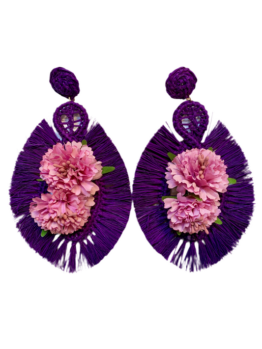 Pendientes Yacarta morado