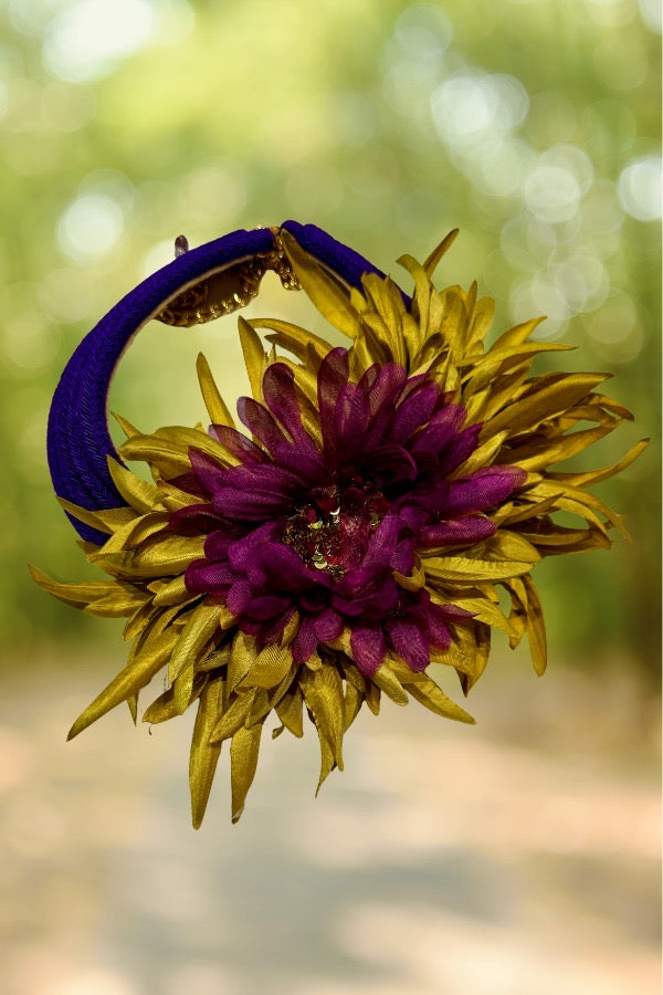 Gargantilla flores buganvilla/oliva