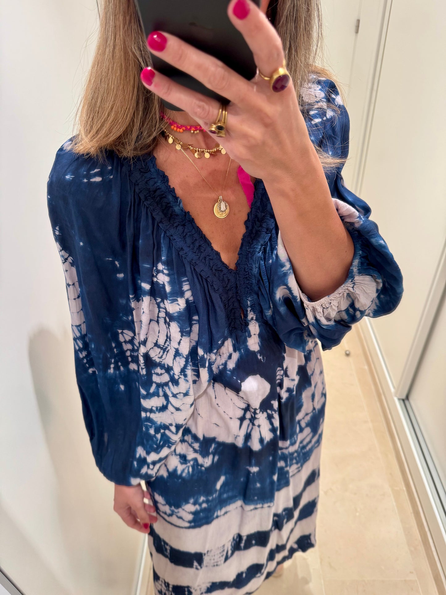 Vestido aguas azul