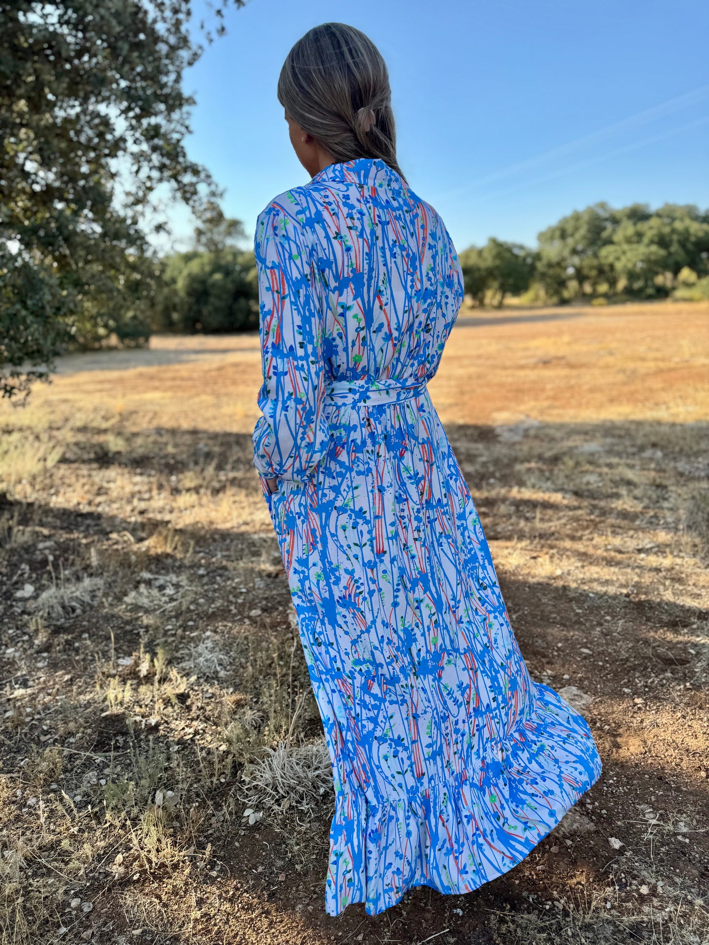 Camisero pinceladas azul