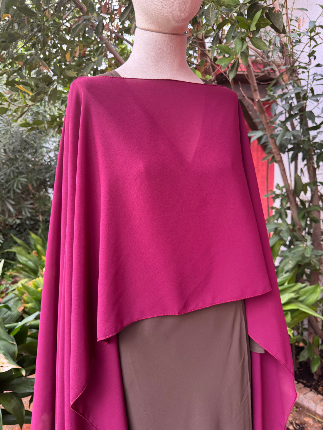 Bougainvillea chiffon cape