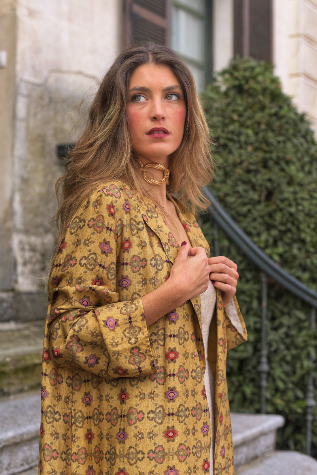 Kimono Lady Lémur mostaza