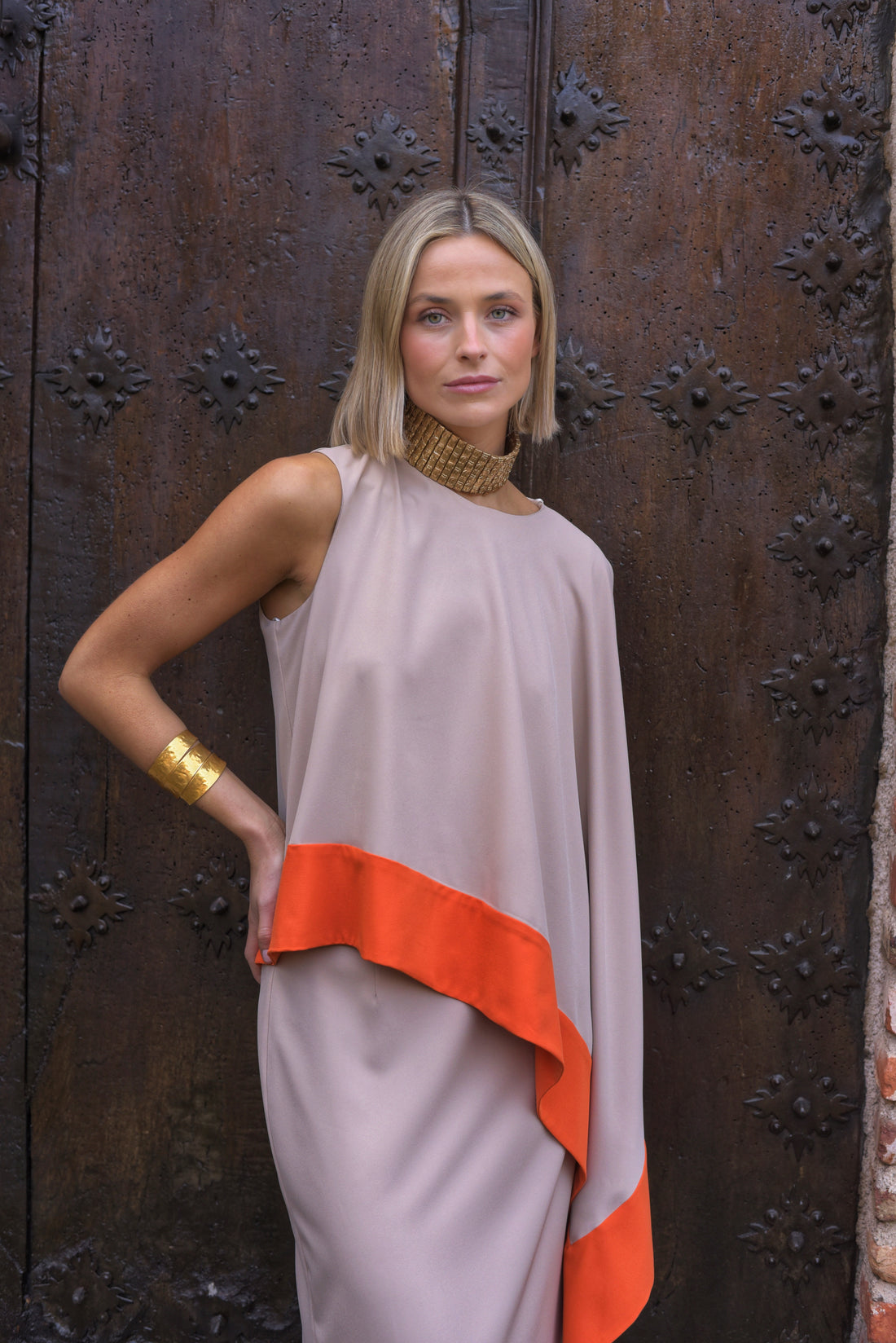 Conjunto Lady Puma beis/naranja