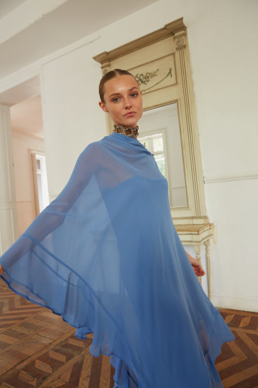 Vestido crepúsculo azul
